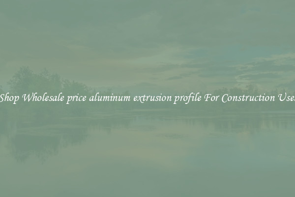 Shop Wholesale price aluminum extrusion profile For Construction Uses