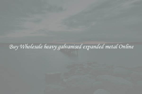 Buy Wholesale heavy galvanised expanded metal Online