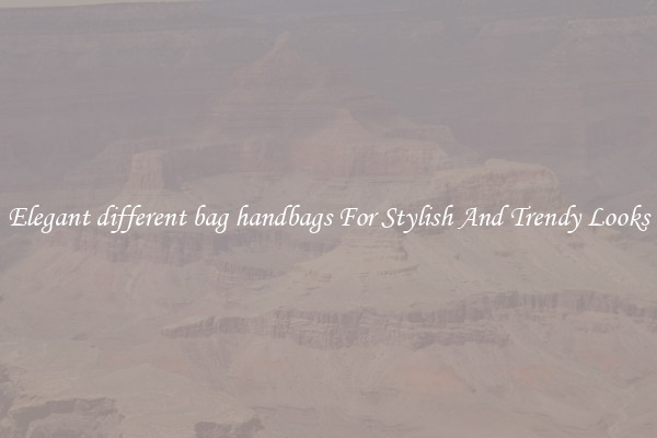Elegant different bag handbags For Stylish And Trendy Looks