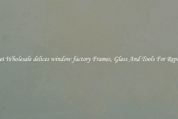 Get Wholesale delices window factory Frames, Glass And Tools For Repair