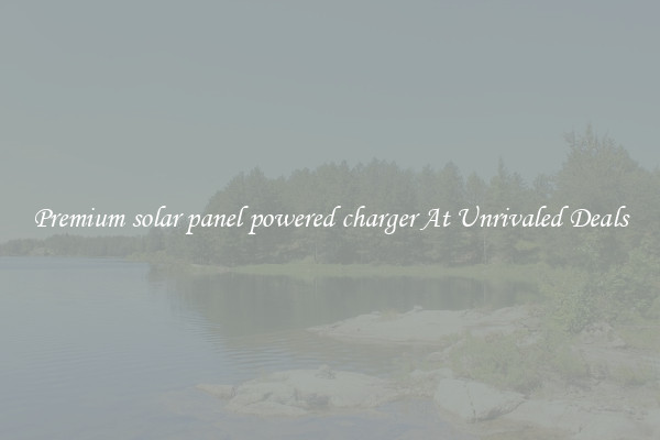 Premium solar panel powered charger At Unrivaled Deals