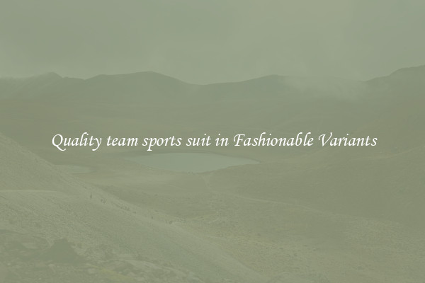 Quality team sports suit in Fashionable Variants