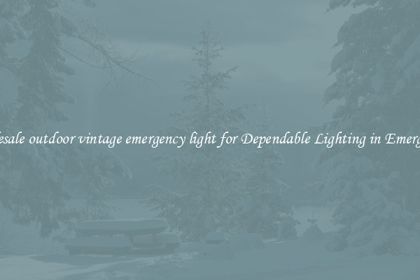 Wholesale outdoor vintage emergency light for Dependable Lighting in Emergencies