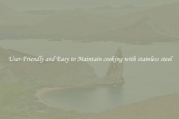 User-Friendly and Easy to Maintain cooking with stainless steel