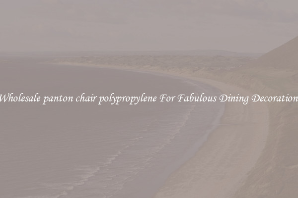 Wholesale panton chair polypropylene For Fabulous Dining Decorations