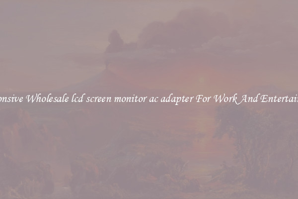 Responsive Wholesale lcd screen monitor ac adapter For Work And Entertainment