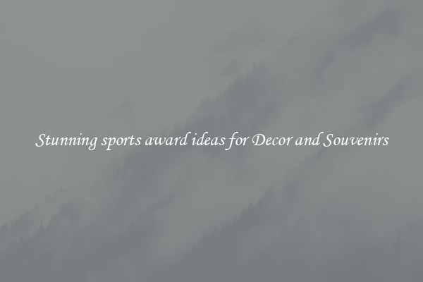 Stunning sports award ideas for Decor and Souvenirs