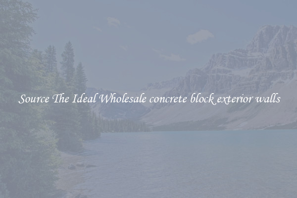 Source The Ideal Wholesale concrete block exterior walls